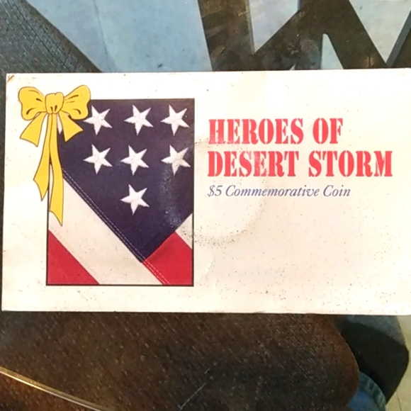1991 Marshall Islands Heroes of Desert Storm $5 Commemorative Coin - Picture 3 of 5